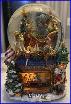 Vintage Musical Light Up NUTCRACKER Large Snow Globe with Moving Carousel 10