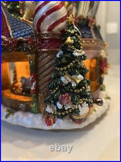 Vintage Musical Light Up NUTCRACKER Large Snow Globe with Moving Carousel 10