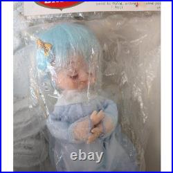 Vintage NOS Shiny Brite Blue Haired Christmas Angel Pixie Fairy Bendable Japan