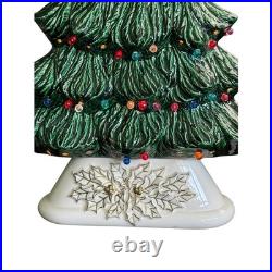Vintage Nowell 16 Thin Profile Light Up Ceramic Christmas Tree Vintage Holiday