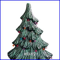 Vintage Nowell 16 Thin Profile Light Up Ceramic Christmas Tree Vintage Holiday
