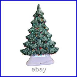 Vintage Nowell 16 Thin Profile Light Up Ceramic Christmas Tree Vintage Holiday