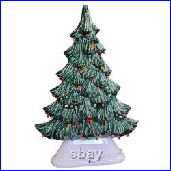 Vintage Nowell 16 Thin Profile Light Up Ceramic Christmas Tree Vintage Holiday