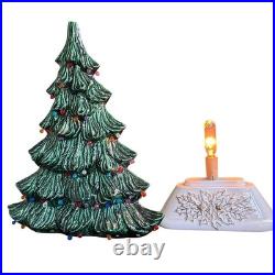 Vintage Nowell 16 Thin Profile Light Up Ceramic Christmas Tree Vintage Holiday