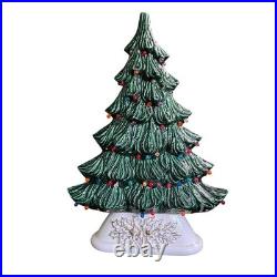 Vintage Nowell 16 Thin Profile Light Up Ceramic Christmas Tree Vintage Holiday