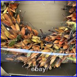 Vintage PIER-1 AUTUMN FALL HALLOWEEN 19 WREATH WOOD CURL WREATH