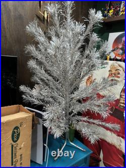 Vintage Peco 4' Aluminum Christmas Tree, Model 1418 in Box, Silver Christmas Tree