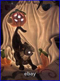 Vintage Prettique Freddie The Ghost Halloween Porcelain Light Up WORKS 1992 Lamp Vintage Prettique Freddie The Ghost Halloween Porcelain Light Up WORKS 1992 Lamp