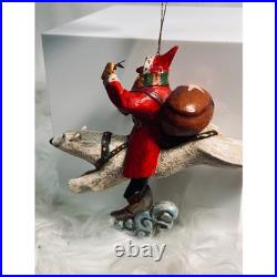 Vintage RARE Lou Shifferl Santa Riding Reindeer & Polar Bear Christmas Set