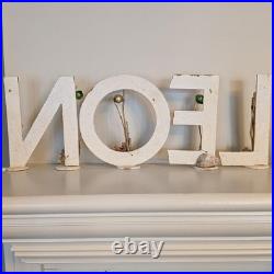 Vintage Rare Putz NOEL Christmas Cardboard Letters Japan Gnome Elf Mercury Beads