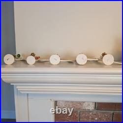 Vintage Rare Putz NOEL Christmas Cardboard Letters Japan Gnome Elf Mercury Beads