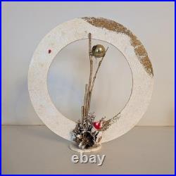 Vintage Rare Putz NOEL Christmas Cardboard Letters Japan Gnome Elf Mercury Beads