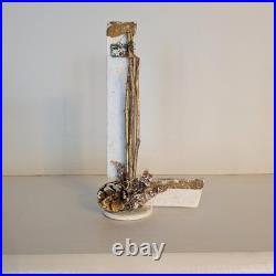 Vintage Rare Putz NOEL Christmas Cardboard Letters Japan Gnome Elf Mercury Beads