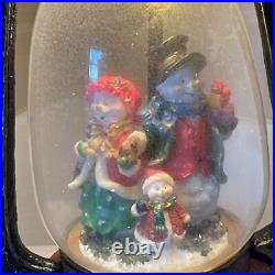 Vintage Resin Snow Family Christmas? Lighted Lantern 10 X 7 NEW-RARE