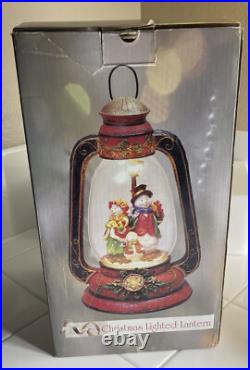 Vintage Resin Snow Family Christmas? Lighted Lantern 10 X 7 NEW-RARE