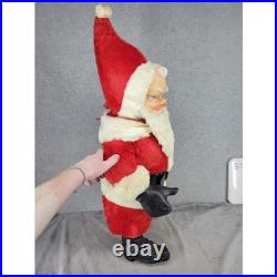 Vintage Rushton Company Santa Claus Rubber Face Large 32 Tall 1950's-60