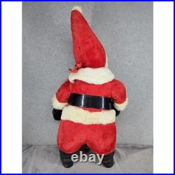 Vintage Rushton Company Santa Claus Rubber Face Large 32 Tall 1950's-60