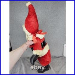 Vintage Rushton Company Santa Claus Rubber Face Large 32 Tall 1950's-60
