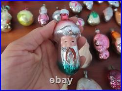 Vintage Russian Christmas Glass Ornaments (93 pieces)