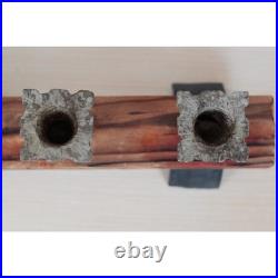 Vintage Rustic Candle Holder with Architectural Capitals Medieval-Revival Decor