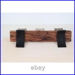 Vintage Rustic Candle Holder with Architectural Capitals Medieval-Revival Decor