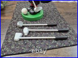Vintage STEINBACH Volkskunst Golfer Nutcracker with Club & Golf Bag West Germany