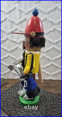 Vintage STEINBACH Volkskunst Golfer Nutcracker with Club & Golf Bag West Germany