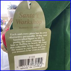 Vintage Santa's Workshop 14-18 Christmas Red/Green Plaid Carolers Set Of 4