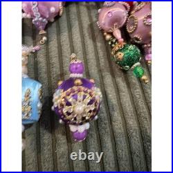 Vintage Sequin & Beaded Push Pin Handmade Christmas Ornaments Set Of +90