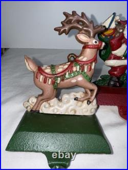 Vintage Set Of 3 Cast Iron Midwest Cannon Falls Christmas Stocking Holders