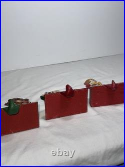 Vintage Set Of 3 Cast Iron Midwest Cannon Falls Christmas Stocking Holders