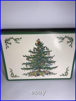 Vintage Spode Christmas Placemats Cork Back Set 8 Beautiful