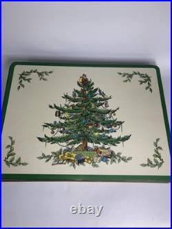 Vintage Spode Christmas Placemats Cork Back Set 8 Beautiful