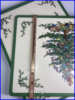Vintage Spode Christmas Placemats Cork Back Set 8 Beautiful