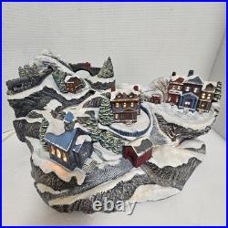 Vintage Tampa Bay Mold 1992 Rare Light Up Ceramic Christmas Village Centerpiece