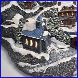 Vintage Tampa Bay Mold 1992 Rare Light Up Ceramic Christmas Village Centerpiece