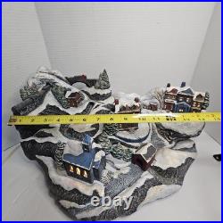 Vintage Tampa Bay Mold 1992 Rare Light Up Ceramic Christmas Village Centerpiece