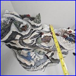 Vintage Tampa Bay Mold 1992 Rare Light Up Ceramic Christmas Village Centerpiece