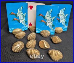 Vintage The Bombay Company Brass Shell Place Card Holders Set Of 12 W Shell