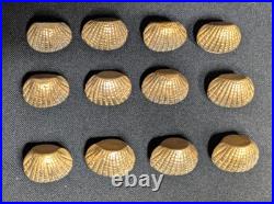 Vintage The Bombay Company Brass Shell Place Card Holders Set Of 12 W Shell