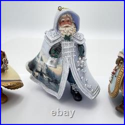 Vintage Thomas Kinkade Old World Santas Ornaments Set of 3 Ashton-Drake 2003