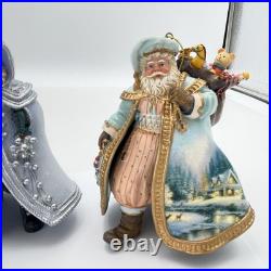 Vintage Thomas Kinkade Old World Santas Ornaments Set of 3 Ashton-Drake 2003