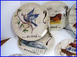 Vintage Williams-Sonoma 12 Days Of Christmas Salad Plates 8.5 Missing Day 1