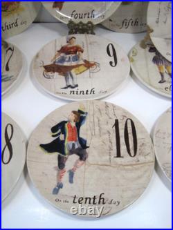 Vintage Williams-Sonoma 12 Days Of Christmas Salad Plates 8.5 Missing Day 1