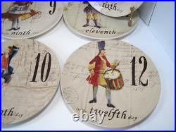 Vintage Williams-Sonoma 12 Days Of Christmas Salad Plates 8.5 Missing Day 1