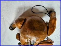 Vintage Wooden Bull Marionette Puppet 1950s 60s Hand Carved Folk Art