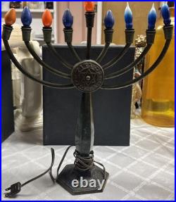 Vintage Working light menorah made in Israel