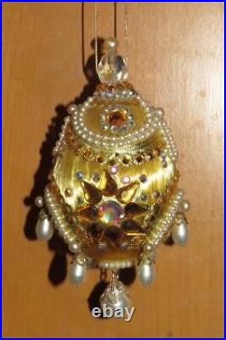 Vintage Zimonick Gold & Aurora SWAROVSKI & PEARLS CHRISTMAS TREE ORNAMENT Vintage Zimonick Gold & Aurora SWAROVSKI & PEARLS CHRISTMAS TREE ORNAMENT