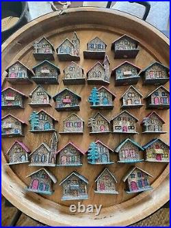 Vintage putz house ornament collection