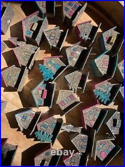 Vintage putz house ornament collection